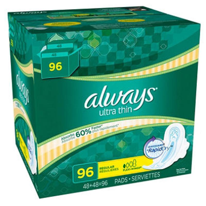 Always Ultra Thin Regular Pads with Wings (96 ct.)