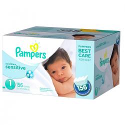 Pampers Swaddlers Sensitive Diapers 1 -156 ct. (8-14 lb.)