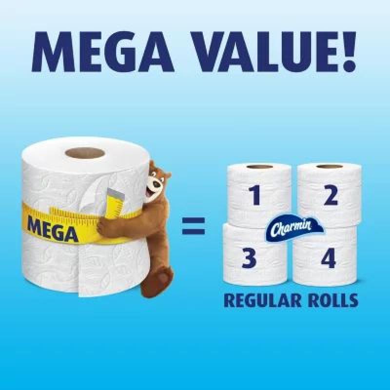 Charmin Ultra Strong Mega  Toilet Paper 1 Roll,( 308 sheets per roll)