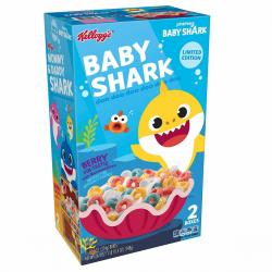 Kellogg&#039;s Pinkfong Baby Shark Limited Edition Breakfast Cereal, Berry Fin-Tastic with Marshmallows (26.4 oz., 2 pk.)