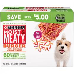 Purina Moist & Meaty Dog Food, Burger (6 oz., 60 ct.)