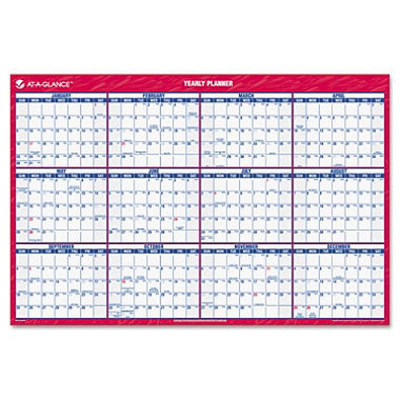 AT-A-GLANCE® Vertical/Horizontal Wall Calendar, 24 x 36, 2019