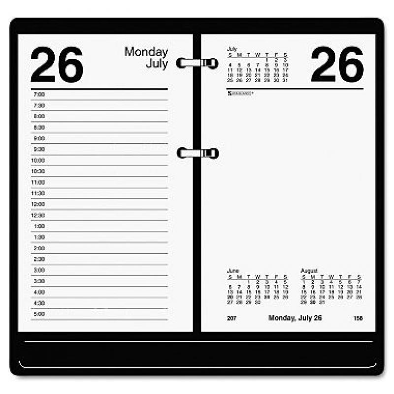 AT-A-GLANCE Desk Calendar Refill, 3 1/2 x 6, White, 2017