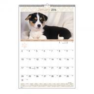 AT-A-GLANCE Puppies Monthly Wall Calendar, 15 1/2 x 22 3/4, 2017