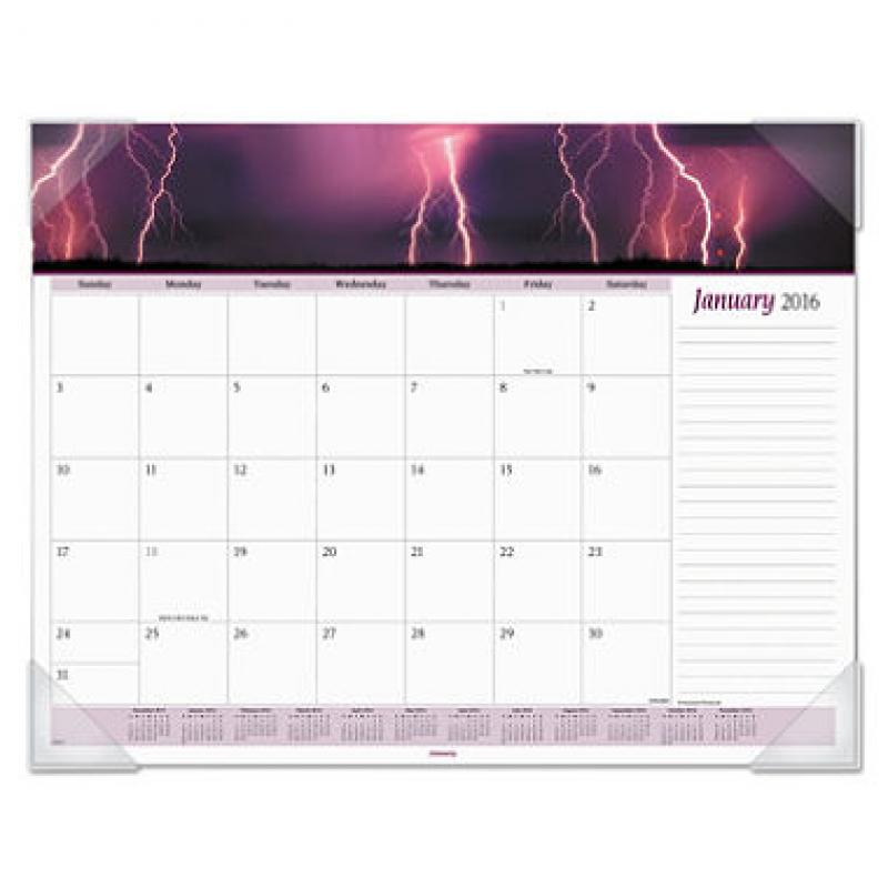 AT-A-GLANCE Mother Nature Recycled Monthly Desk Pad, 22 x 17, 2017