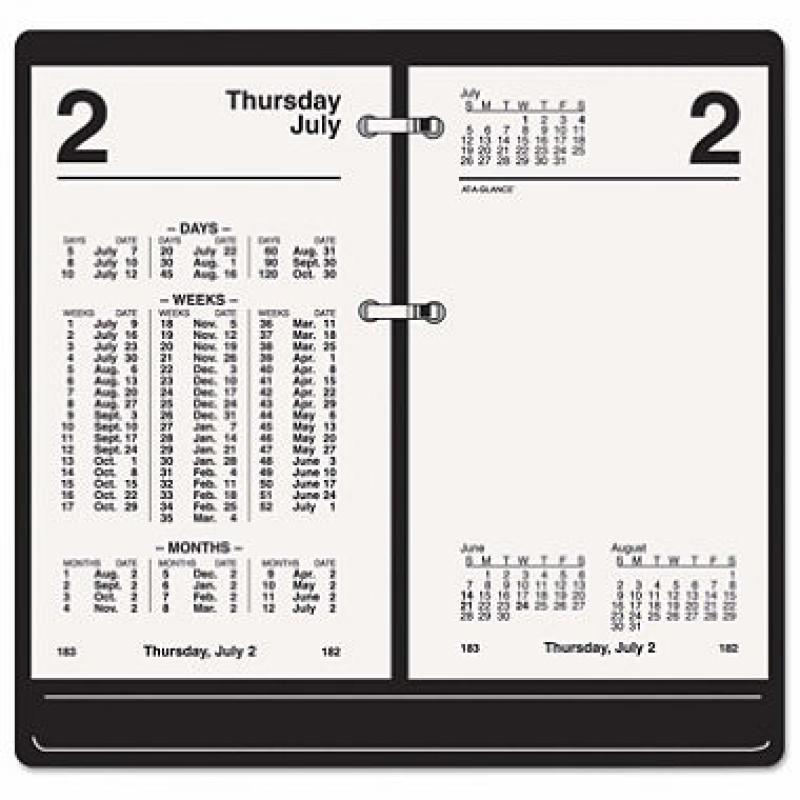 AT-A-GLANCE Financial Desk Calendar Refill, 3 1/2 x 6, White, 2017