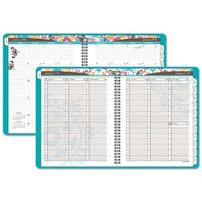 AT-A-GLANCE Suzani Weekly/Monthly Appointment Book, 8 1/2 x 11, 2017
