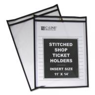 C-Line Plastic Shop Ticket Holders, Stitched, Clear, 25ct., Select Size