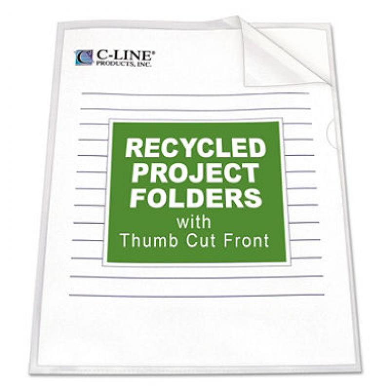 C-Line Poly Project Jacket Folders, Clear (Letter, 25 ct.)