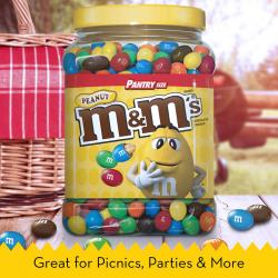 M&M's Peanut Chocolate Candy, Plastic Pantry Size Jar (62 oz.)