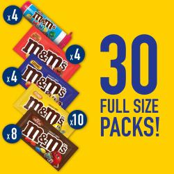M&M&#039;S Chocolate Candy Assorted Full Size Bulk Variety Box (47.40 oz., 30 ct.)