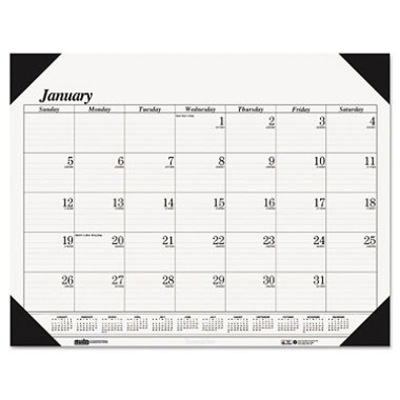 House of Doolittle One-Color Refillable Monthly Desk Pad Calendar, 22 x 17, 2017