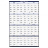 House of Doolittle Poster Style Reversible/Erasable Yearly Wall Calendar, 24 x 37, 2017