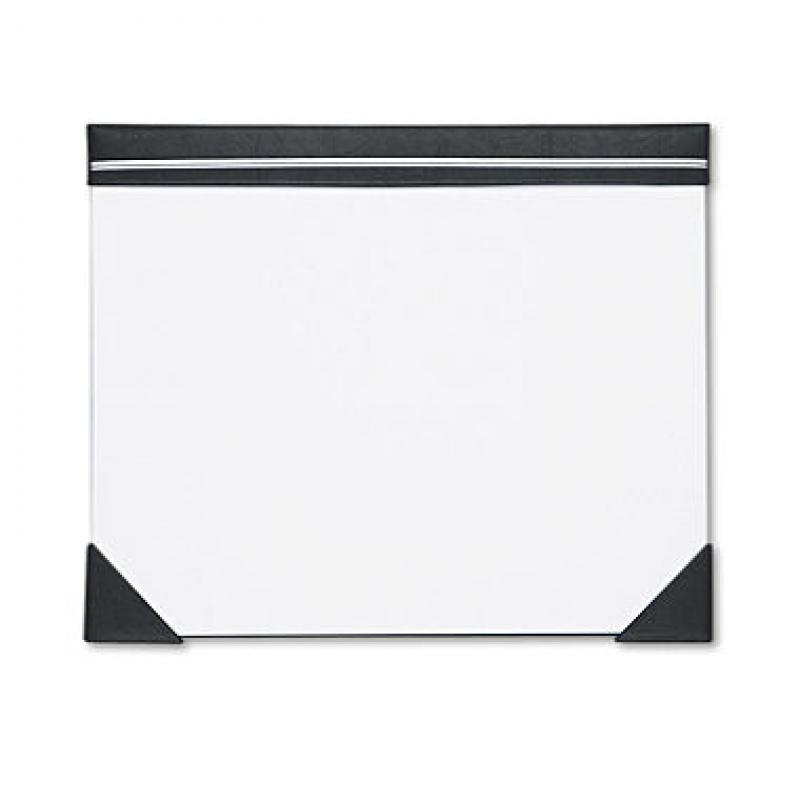 House of Doolittle Executive Doodle Desk Pad, 25 Sheet White Pad, Refillable, 22 x 17, Black/Silver