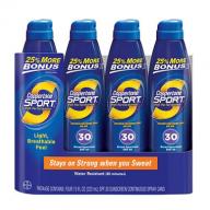 Coppertone Sport Broad Spectrum SPF30 Continuous Spray Sunscreen (7.5 fl. oz., 4 ct.)