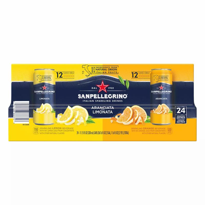 S.Pellegrino Sparkling Drink Variety Pack (11.15 fl. oz., 24 pk.)