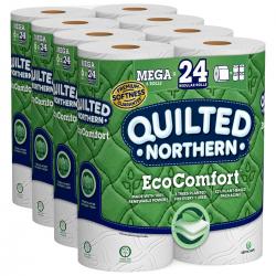 Quilted Northern EcoComfort Toilet Paper (2-Ply, 24 Mega Size Rolls, 308 Sheets/Roll)