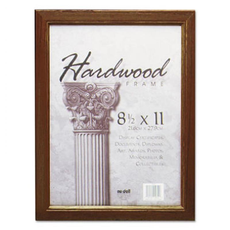 Nu-Dell - Solid Oak Hardwood Frame, 8-1/2 x 11 - Walnut Finish