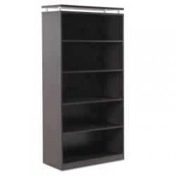 Alera 72" 5-Shelf SedinaAG Series Bookcase, Select Color Espresso