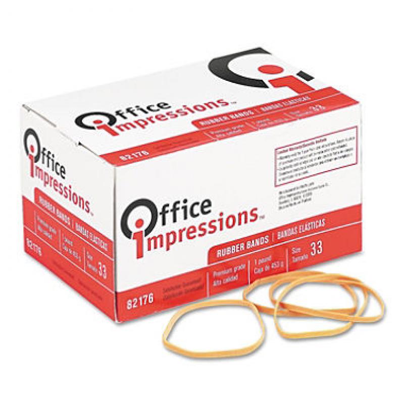 Office Impressions - Rubber Bands, #33, 1lb - 640 Count  (pak of 2)