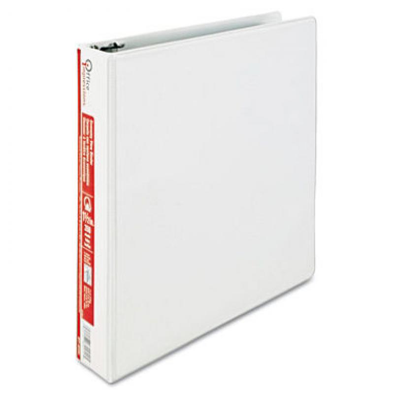 Office Impressions - Economy View Binder, D-Ring, 1-1/2" - White (pak of 6)