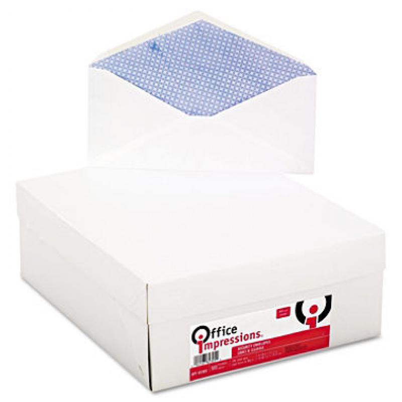 Universal #10 Security Tinted Business Envelope, V-Flap, White, 500ct.