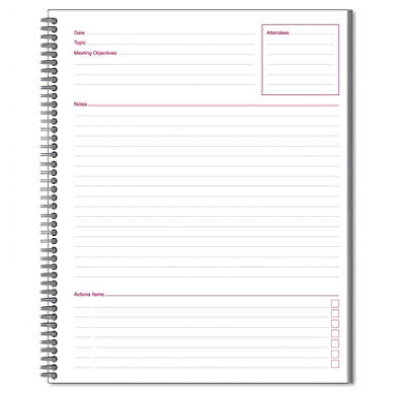 Cambridge Limited - Meeting Notebook, 8 -7/8 X 11 - 80 Ruled Sheets