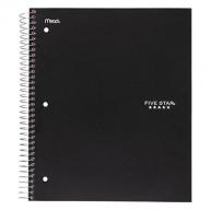 Mead - Five Star Wirebound Notebook, College Rule, 3-hole Punch, 5 Subject 200 Sheets per Pad