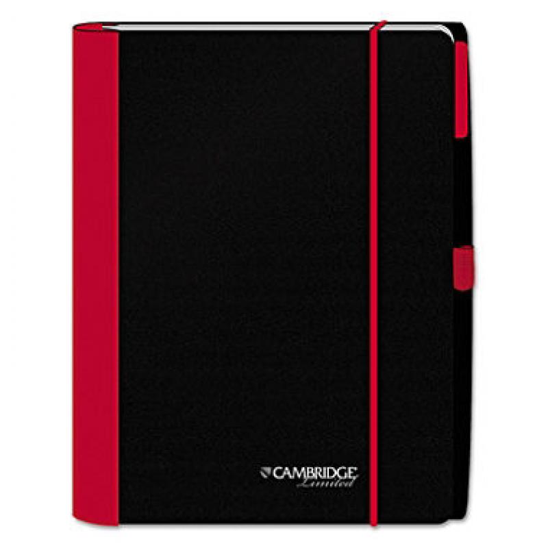 Cambridge - Accents Business Notebook, 6 7/16 x 9 1/2, Legal Rule, Red Cover - 100 Sheets