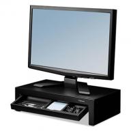 Fellowes - Adjustable Monitor Riser with Storage Tray, 16 x 9 3/8 x 6 - Black Pearl