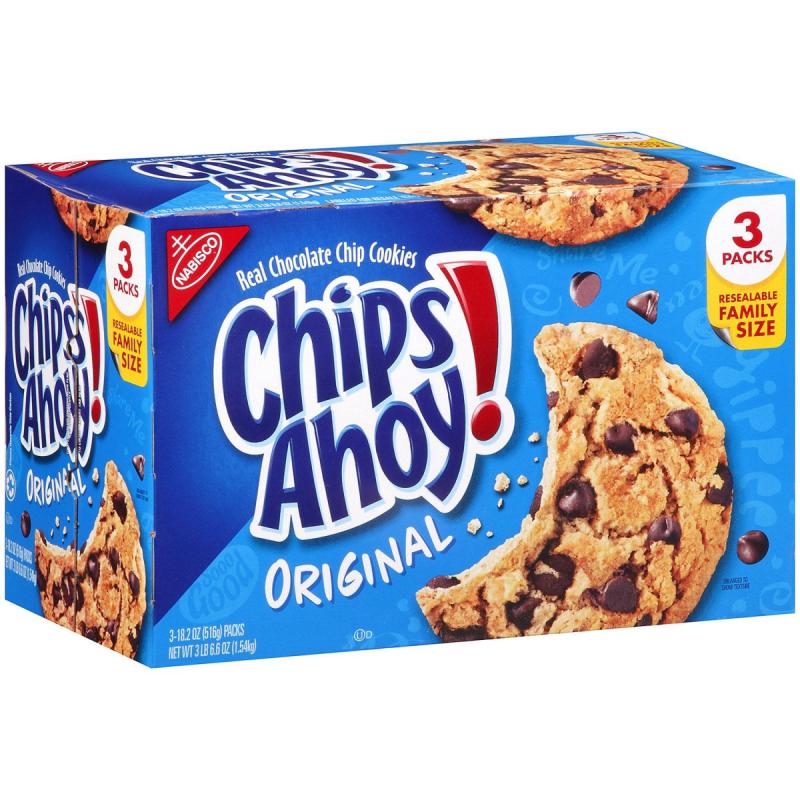 Chips Ahoy Cookies - 3-18.2oz packs