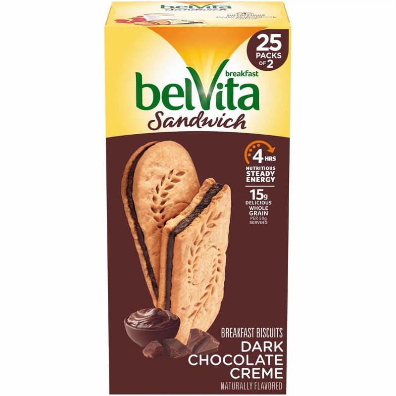 BelVita Dark Chocolate Creme Breakfast Biscuits (25 pk.)
