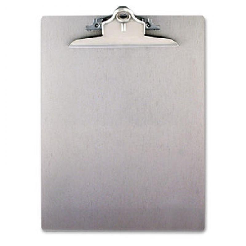 Saunders Aluminum Clipboard with 1" Capacity Clip, Holds 8 1/2 x 12 , Silver