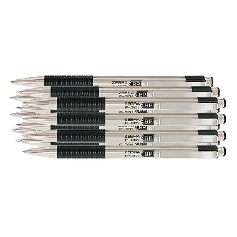 Zebra F-301 Ballpoint Retractable Pen, Fine Point, 12pk., Select Color