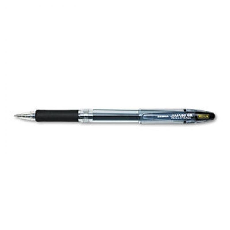 Zebra - Jimnie Roller Ball Stick Gel Pen, Black Ink, Medium - 12 Pens