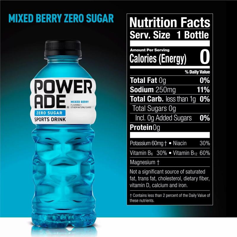 Powerade Zero Sports Drink Variety Pack  Mixed  Berry (20oz /1pk)