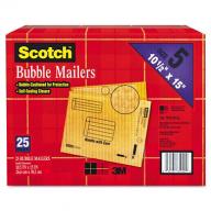 Scotch Bubble Mailers, size 5, 10.5" x 15", 25pk.