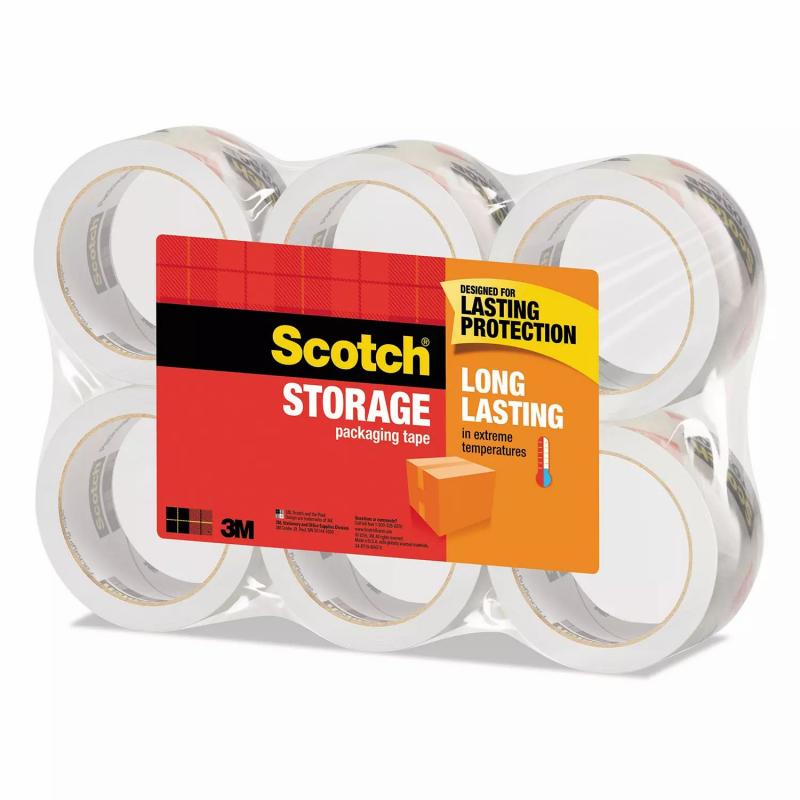 Scotch Storage Tape, 3" Core, 1.88" x 54.6 yds, Clear, 6/Pack