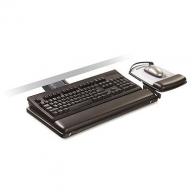 3M - Sit/Stand Easy Adjust Keyboard Tray, Highly Adjustable Platform, - Black