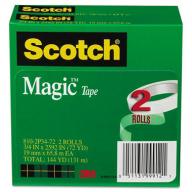 Scotch - Magic Tape, 3/4" x 2592", 3" Core - 2/Pack