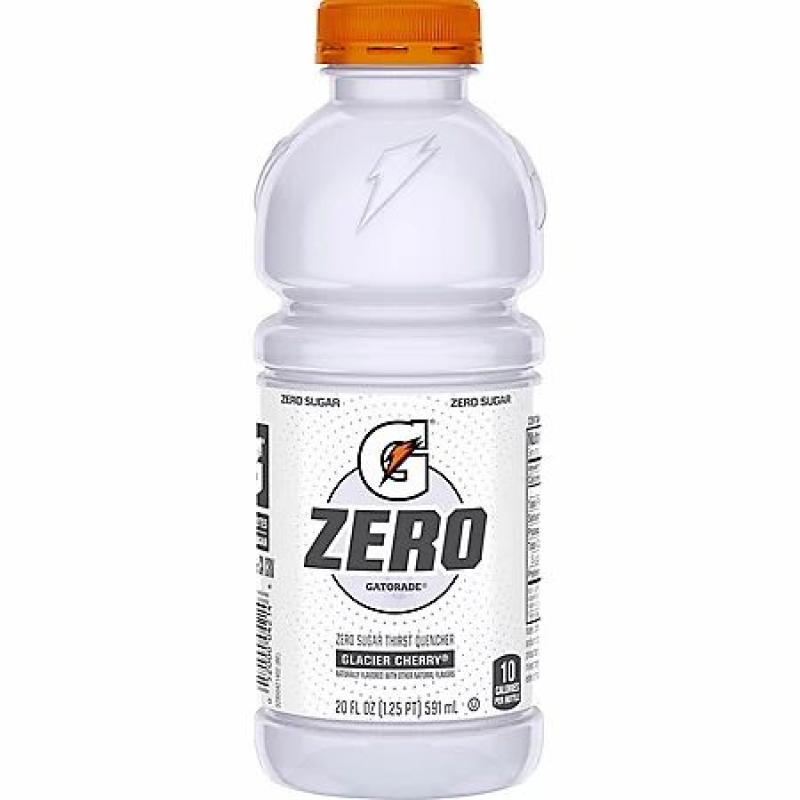 Gatorade Zero Thirst Quencher  Glacier Cherry 20 oz  Qty 6