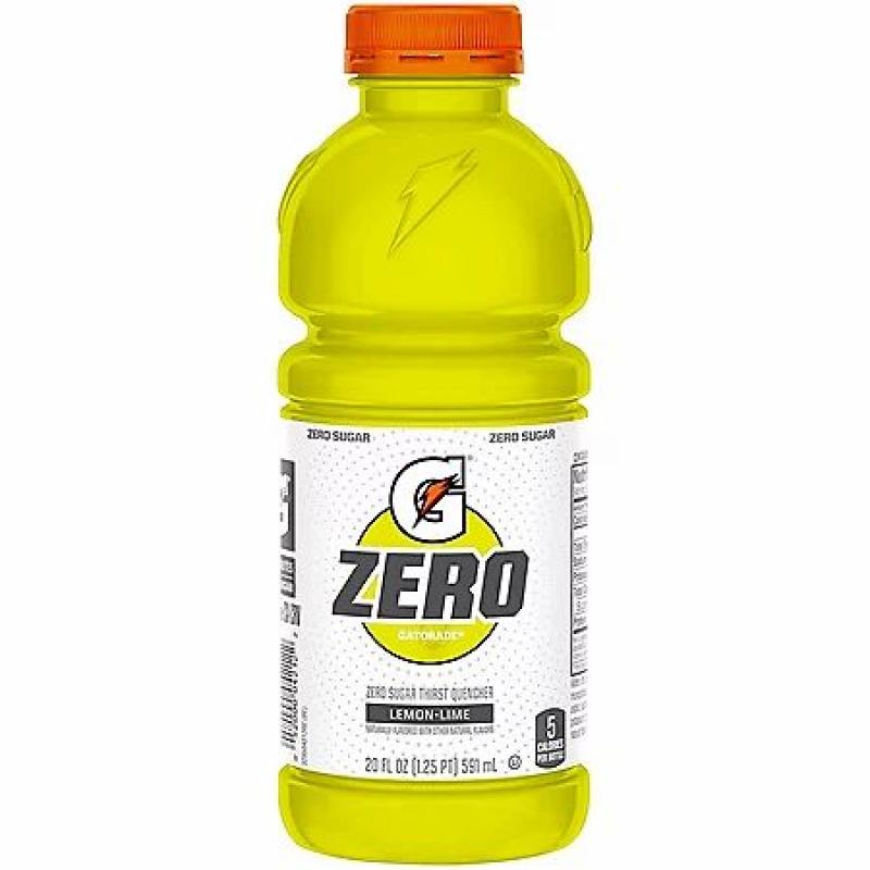 Gatorade Zero Thirst Quencher  Lemon- Lime 20 oz 6 Qty