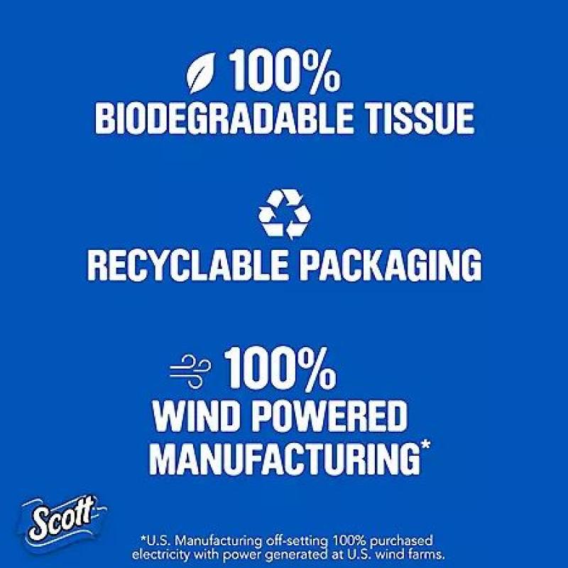 Scott 1100 Unscented Bath Tissue, 1-ply (1 Rolls = 1100 Sheets Per Roll) - Individually Wrapped Toilet Paper