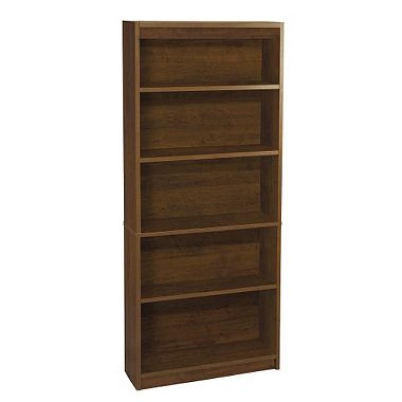 Bestar Modular 5-Shelf Bookcase, Tuscany Brown