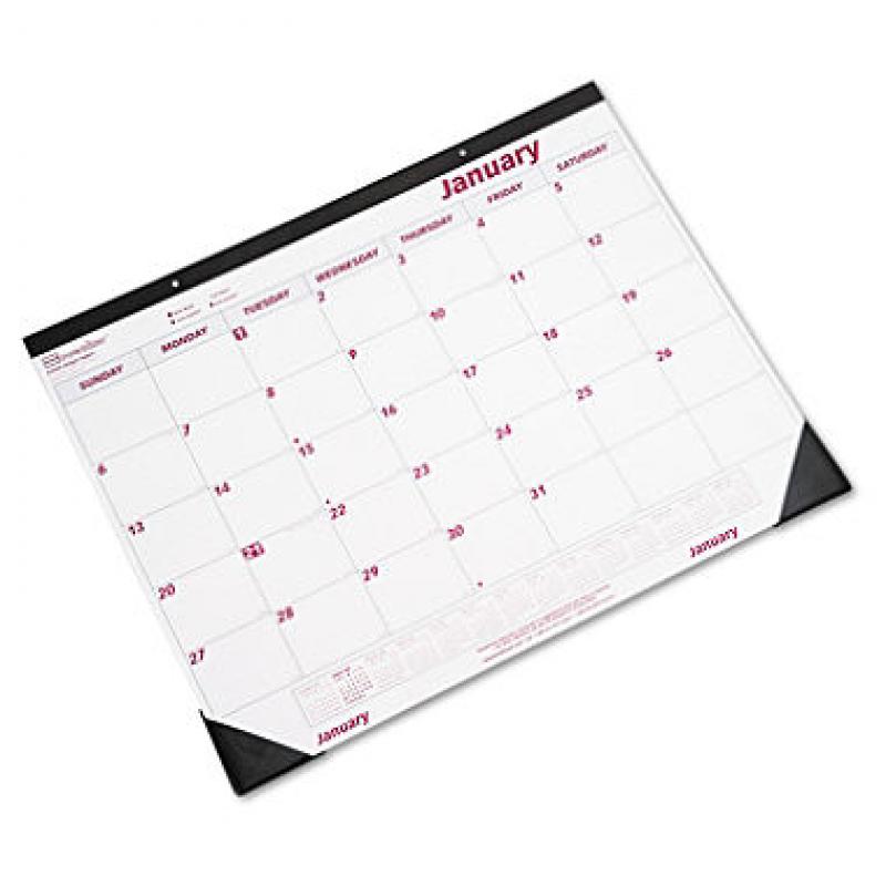 Brownline® Monthly Deskpad Calendar, Chipboard, 22 x 17, 2018