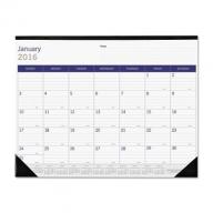 Blueline - Blueline DuraGlobe Monthly Desk Pad Calendar, 22 x 17 - 2016