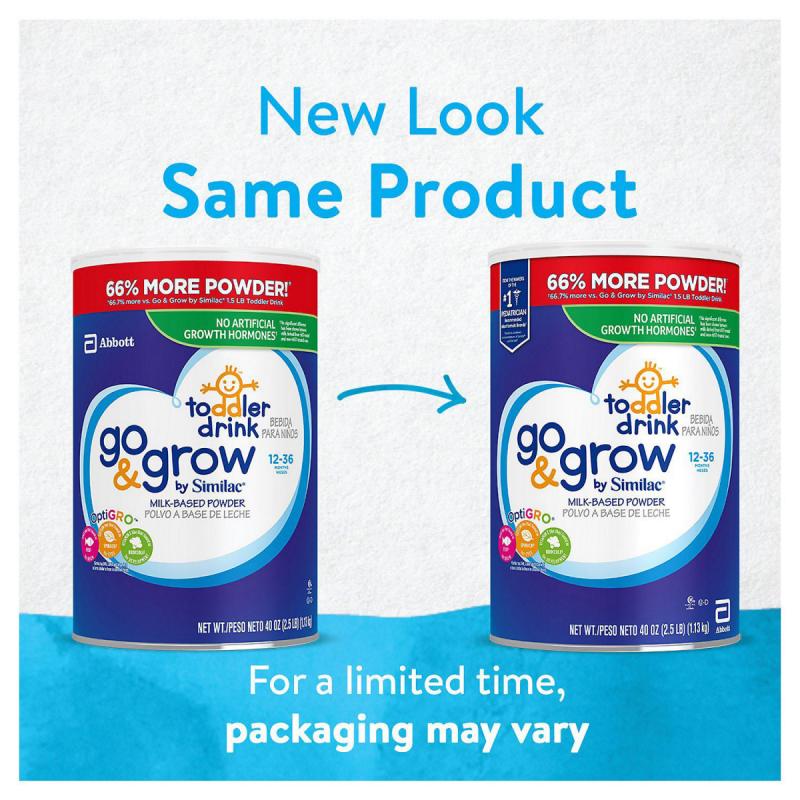 Similac Go & Grow Milk-Based Powder Toddler Drink (40 oz.)