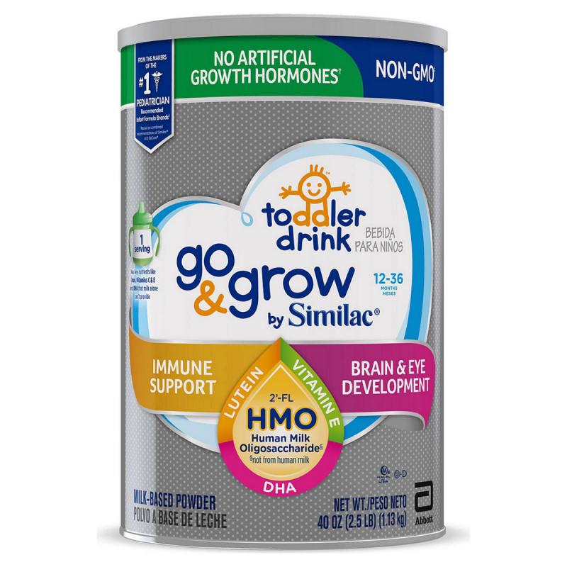 Similac Go & Grow Non-GMO with 2’-FL HMO Milk-Based Powder Toddler Drink (40 oz.)