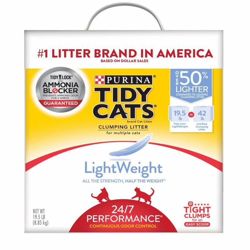 Purina Tidy Cats LightWeight 24/7 Performance for Multiple Cats Clumping Cat Litter (19.5 lbs.)