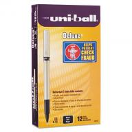 uni-ball - Deluxe Roller Ball Stick Waterproof Pen, Black Ink, Fine - Dozen